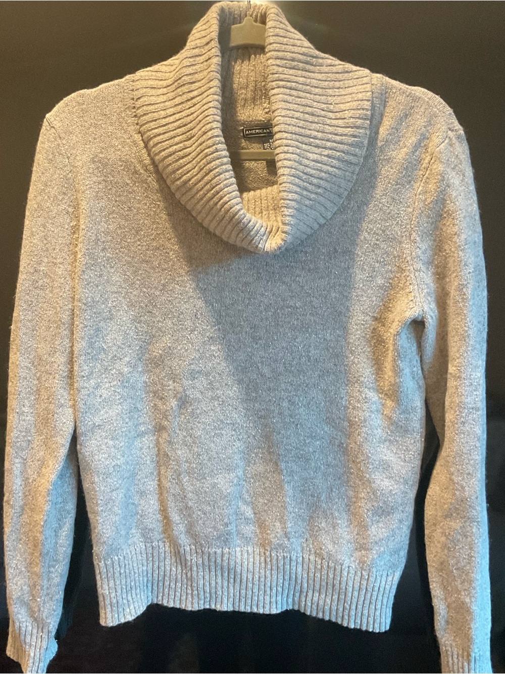Vintage Gray cotton wool blend Turtleneck Sweater by American Living